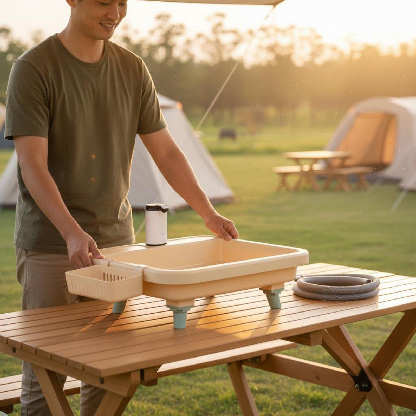 Outdoor Adventurer - Portable Camping Sink with Built-in Faucet