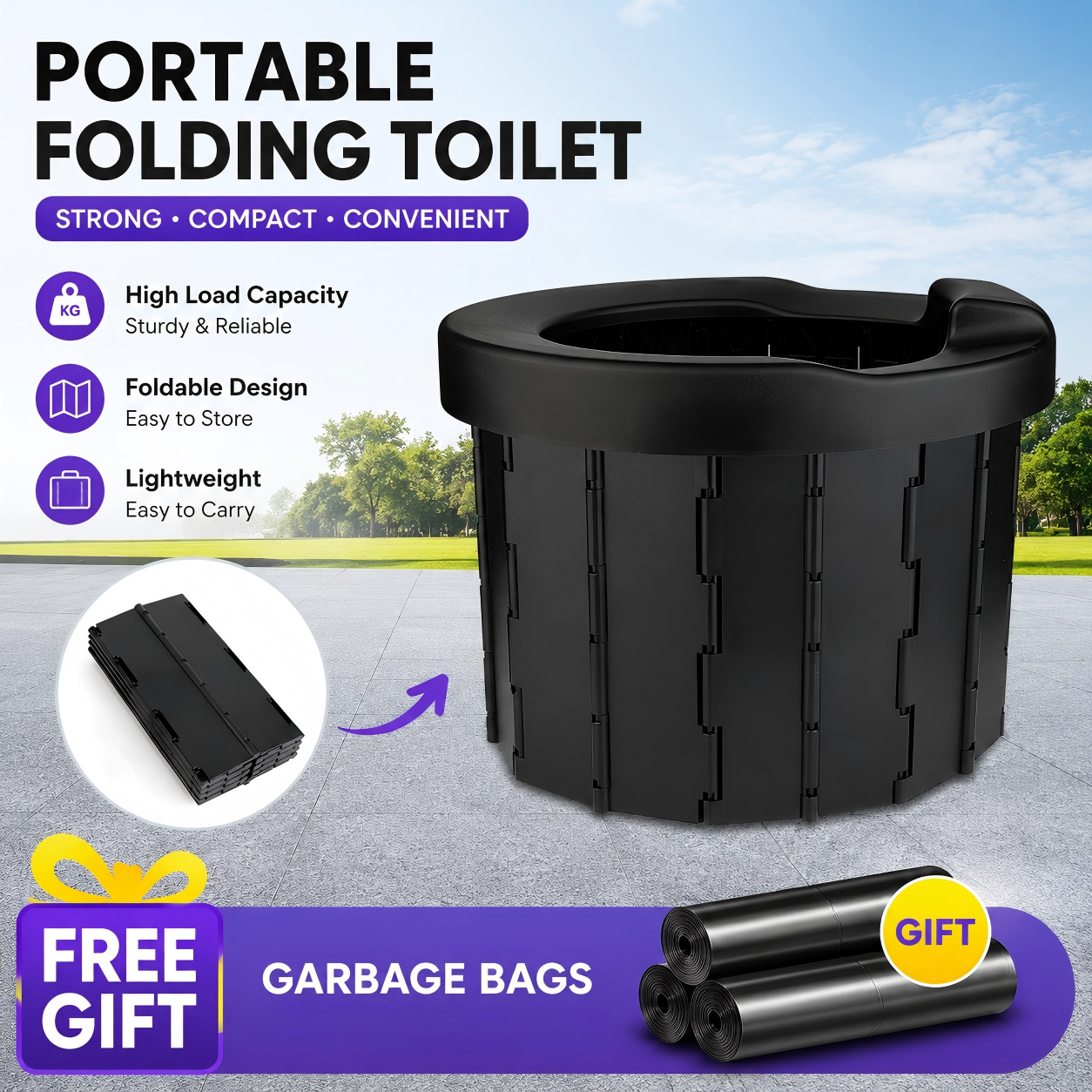 Outdoor Adventurer - Outdoor Folding Toilet Portable Car Toilet