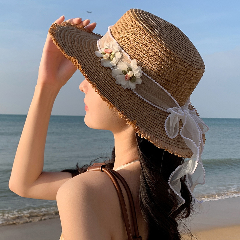 Outdoor Adventure For Adults - Summer Women's Sun Hat Woven Polyester