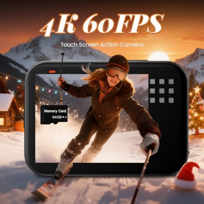 Outdoor Adventure Images - Mini body camera, 2K action camera,