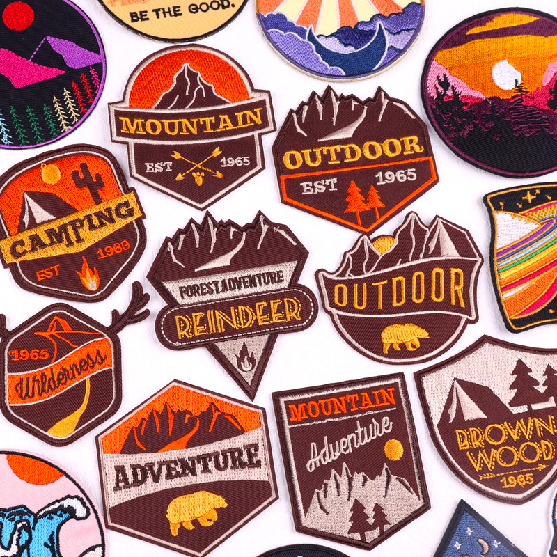 Outdoor Adventures Clothing - Mountain Camping Adventure Embroidered Patch DIY