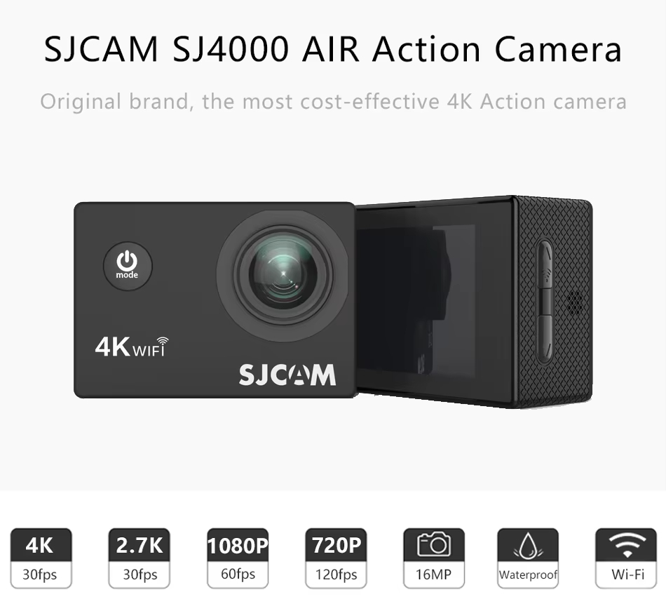 Outdoor Adventure Images - SJCAM SJ4000 Air 4K Recording Waterproof