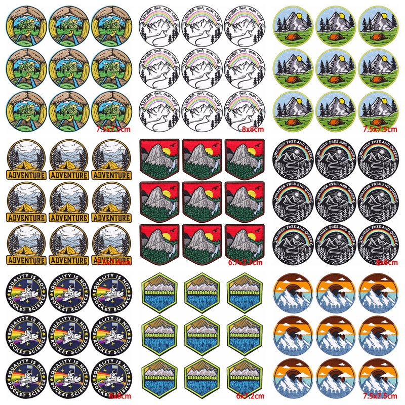 Outdoor Adventures Clothing - 10Pcs/Lot Wilderness Outdoor Patch Iron On