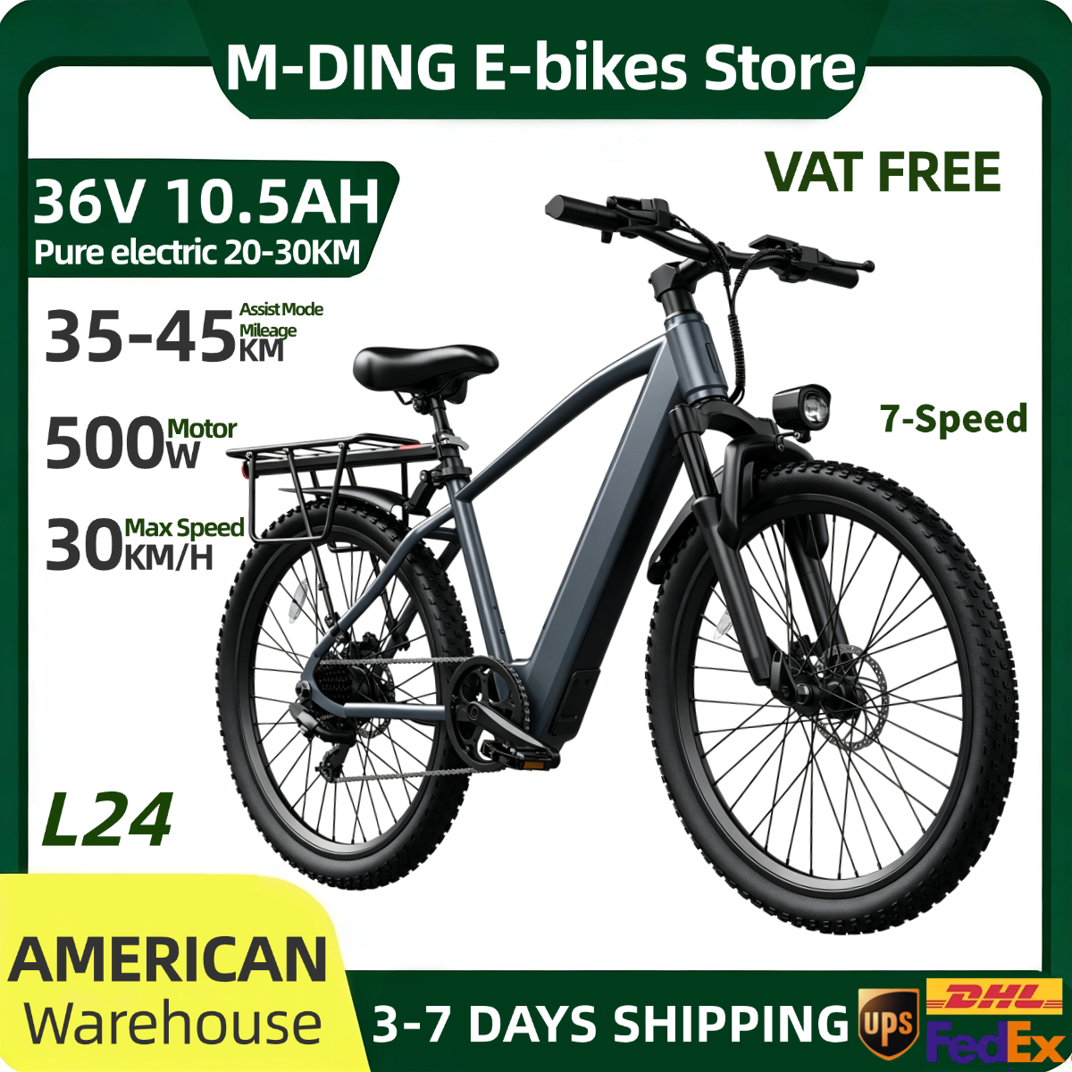 Outdoor Adventure For Adults - M-DING L24 36V 10.5AH All Terrain
