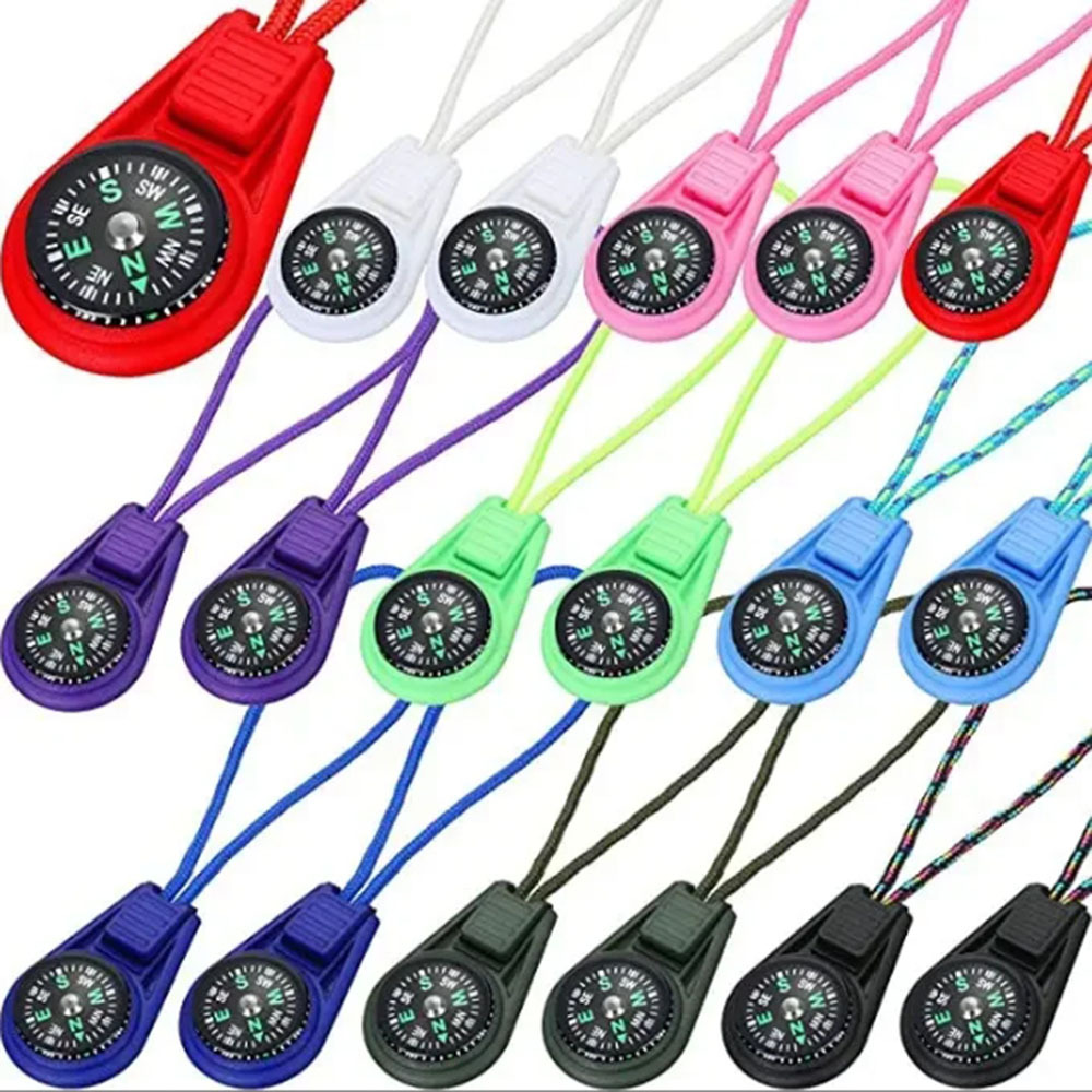 Outdoor Adventure Guide - 10Pcs Colorful Survival Keychain Zipper Pull