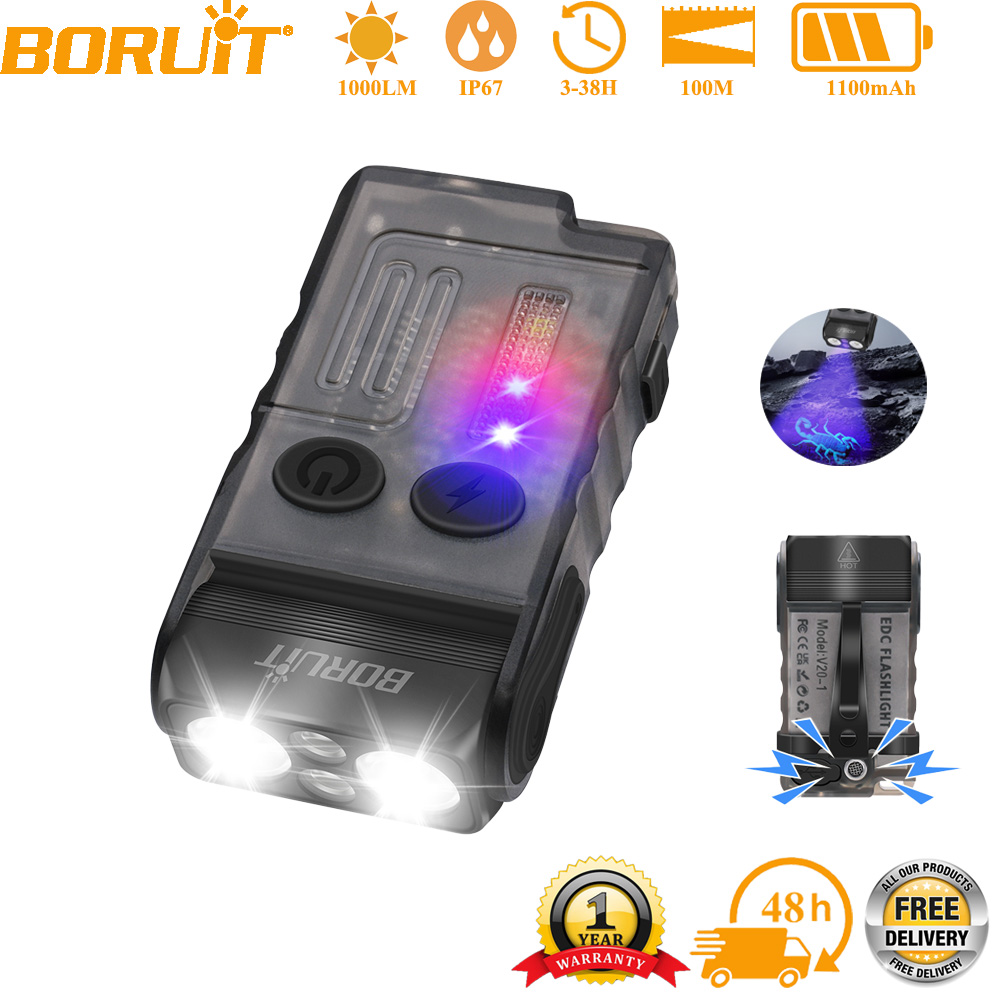Outdoor Adventure Inc - BORUiT V20 EDC Keychain Flashlight Portable