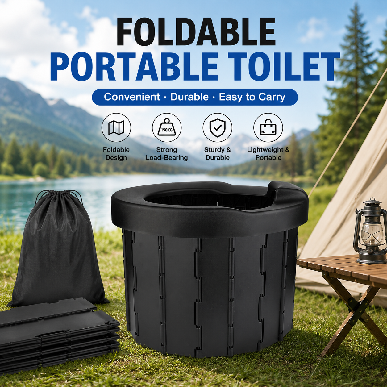 Outdoor Folding Toilet Portabl - đánh giá và giá Outdoor Adventurer
