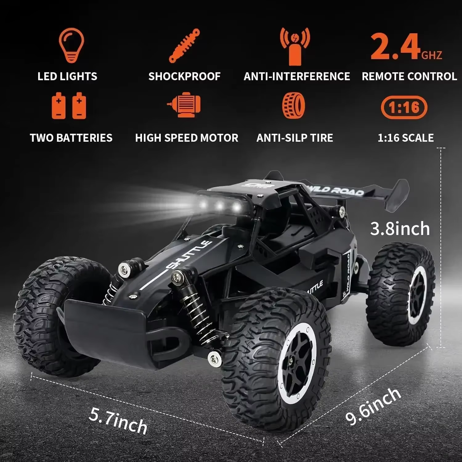 1:16 RC Car All Terrain Monste - đánh giá và giá Outdoor Adventure Hobbies