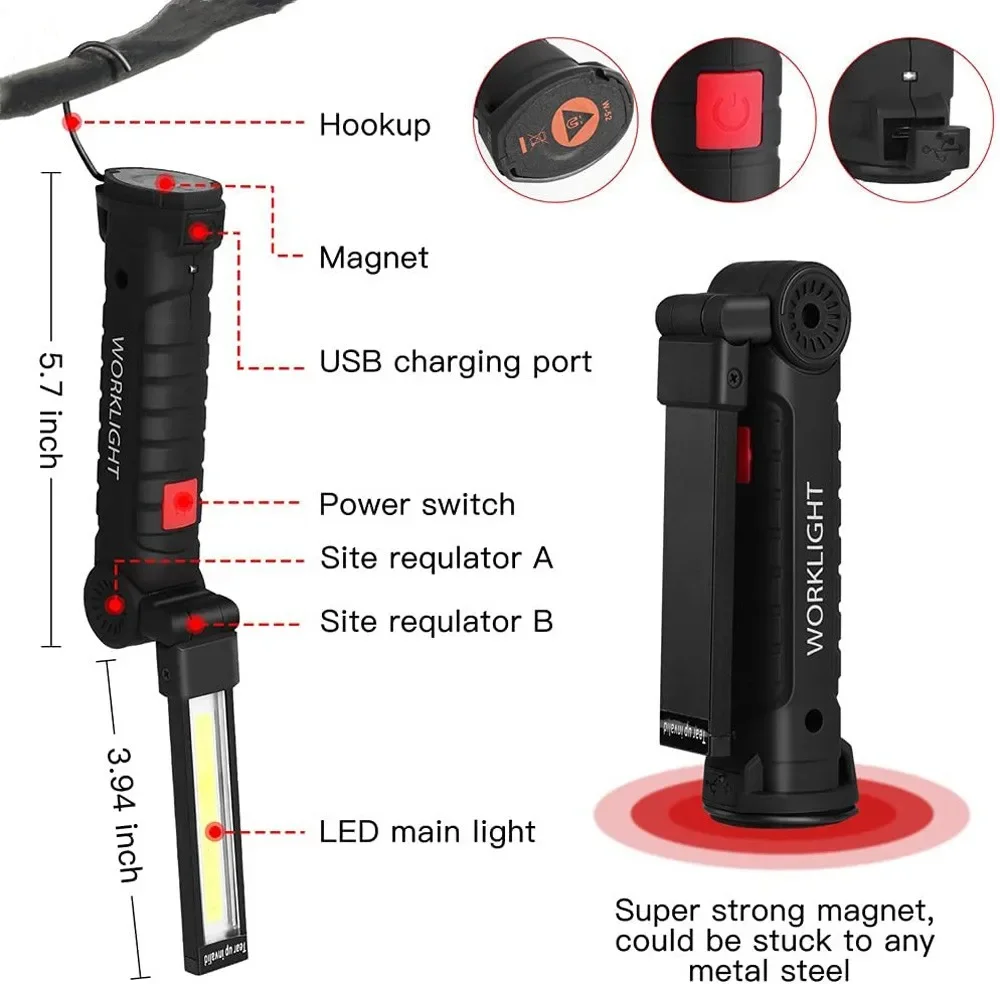 Portable COB LED Flashlight US - đánh giá và giá Outdoor Adventurer