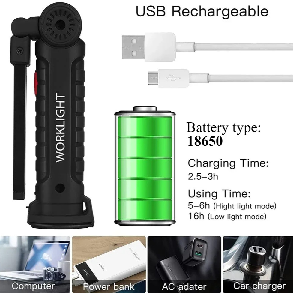 Portable COB LED Flashlight US - đánh giá và giá Outdoor Adventurer