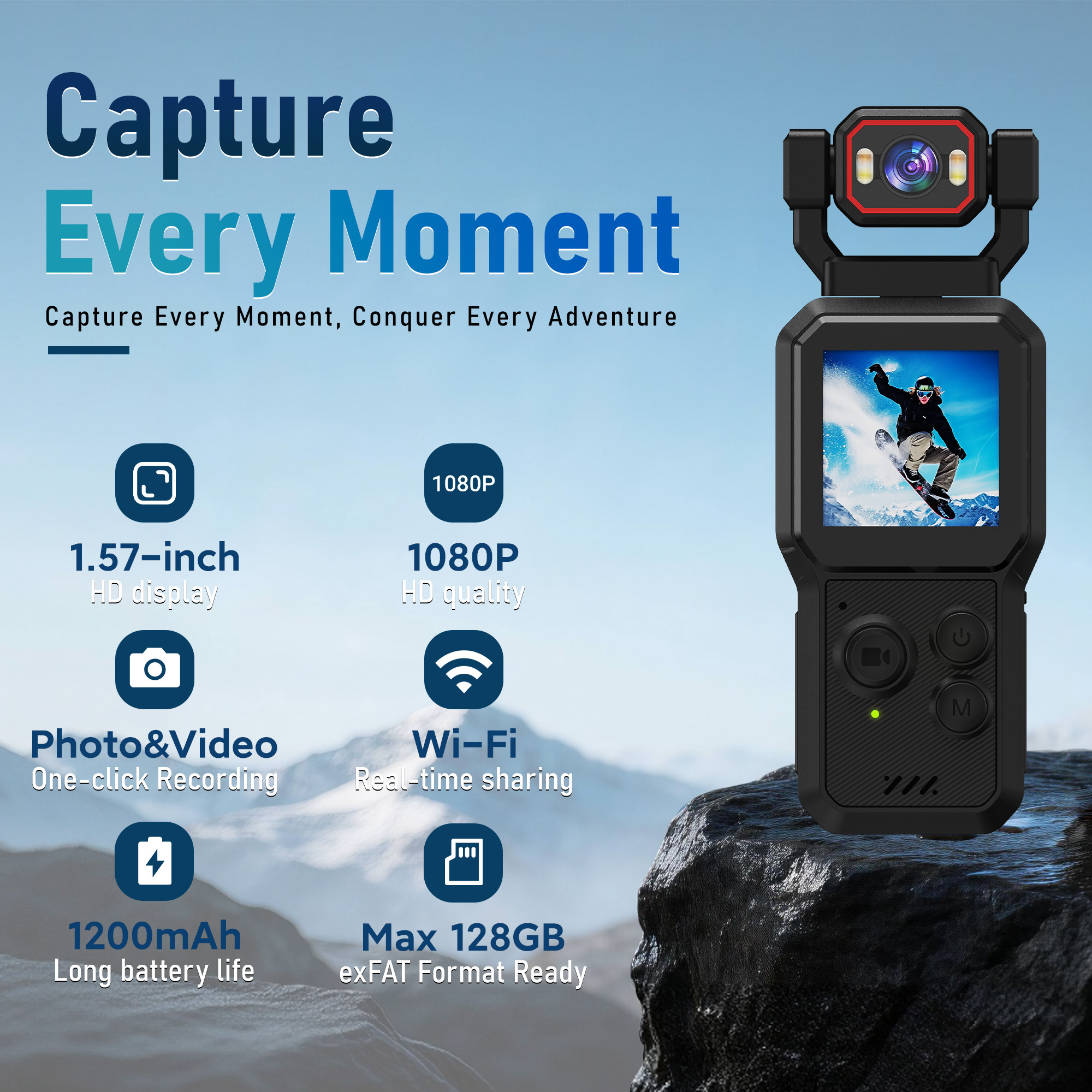 1080P Action Camera 180°/90° R - đánh giá và giá Outdoor Adventure Images