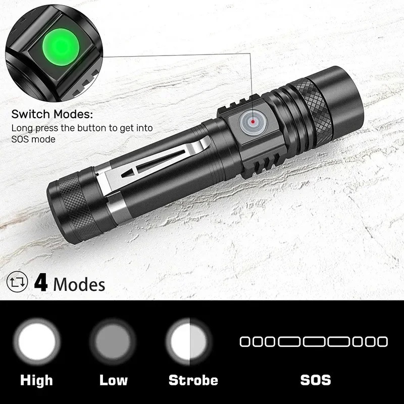 1000LM LED Flashlight Type-C R - đánh giá và giá Outdoor Adventure Inc