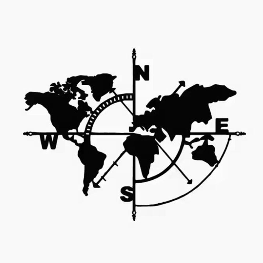Compass World Map Vinyl Decal, - đánh giá và giá Outdoor Adventure Rv