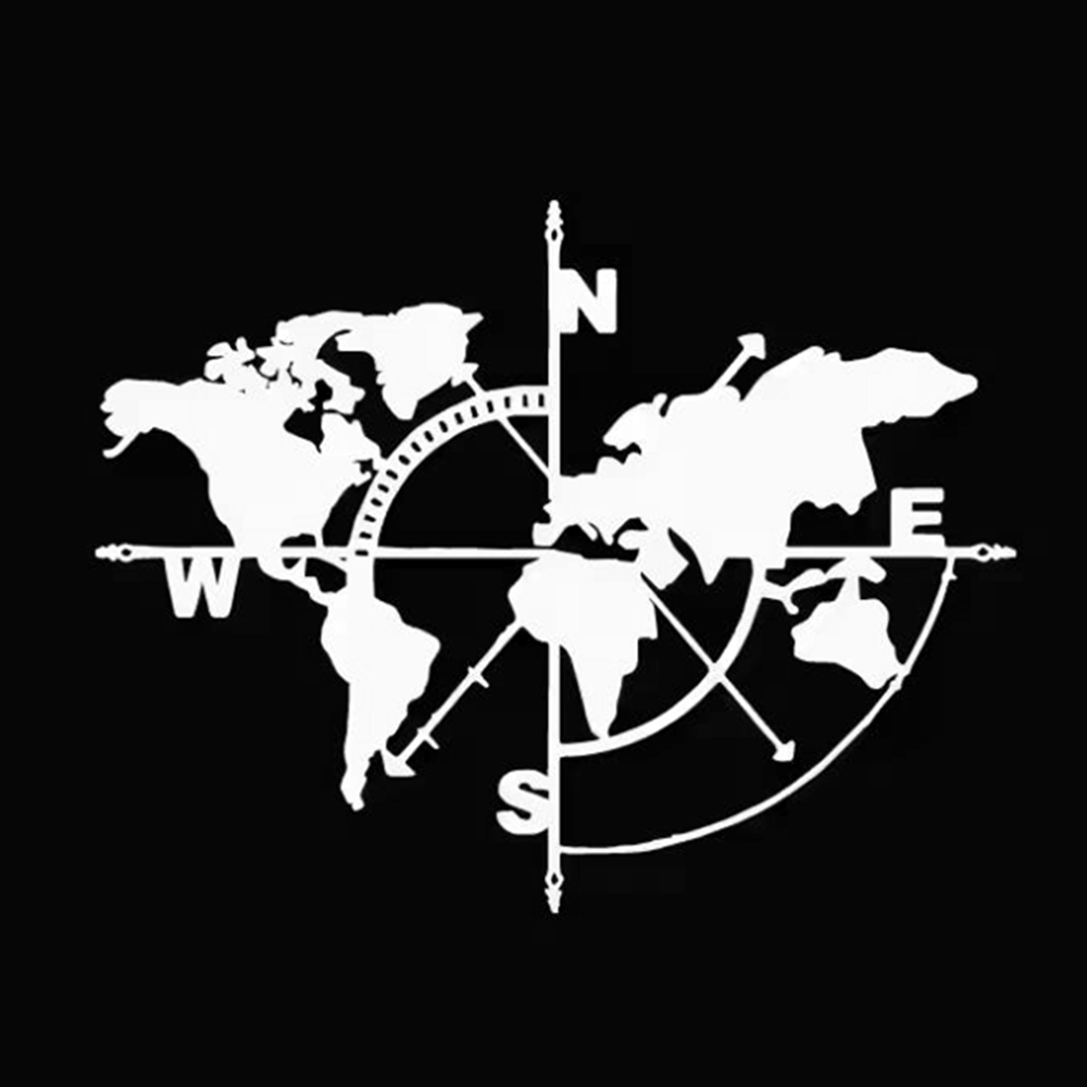 Compass World Map Vinyl Decal, - đánh giá và giá Outdoor Adventure Rv